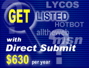 Get Listed with Major Ssearch Engines with Direct Submit