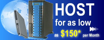 Host for as low as $150.00 a month